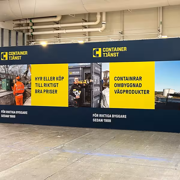 BeMatrix-monter för Containertjänst med tryck textil.