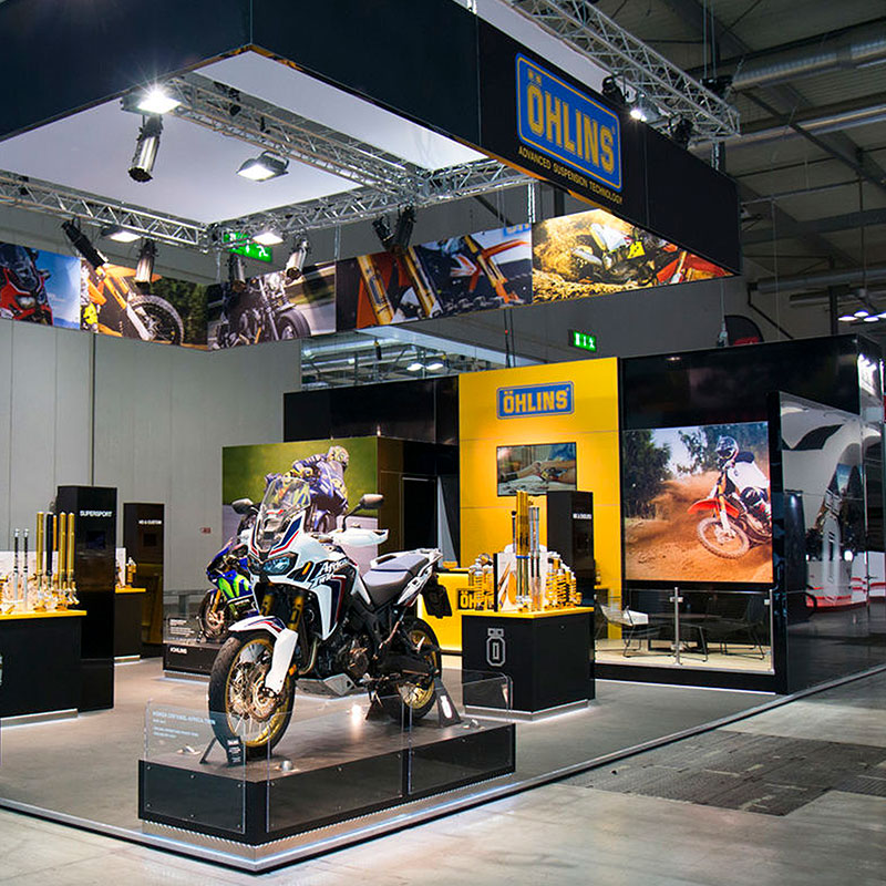 beMatrix med textiltryck till väggar och takskyltar.