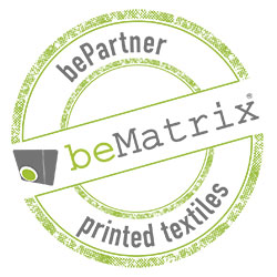 Maxdialog är certifierad bePartner för tryckt textil.