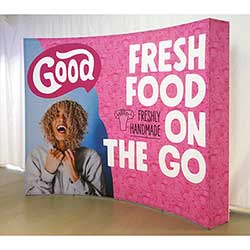 Som mobil bakgrund för provsmakning och promotion.