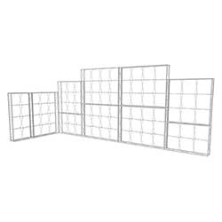 Modulerna är uppbyggda på ett ramsystem och kan sammanfogas fritt.