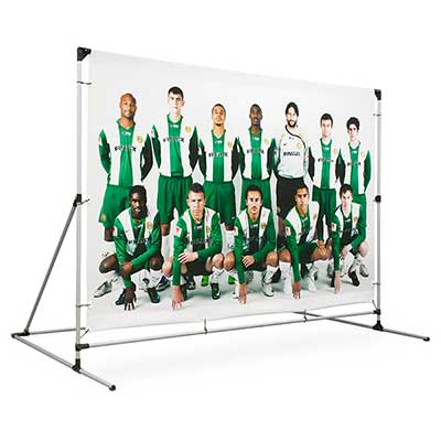 Eventvägg med tryck.