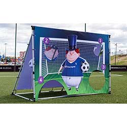 EXL Mål vid fotobollsevent utomhus.