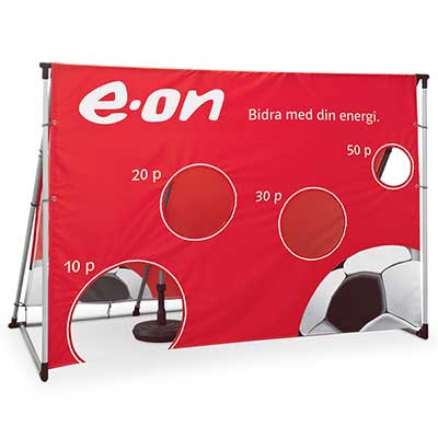 Fotbollsmål med tryck.