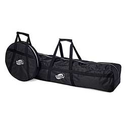 Hela systemet får plats i de medföljande väskorna. Delarna är i sin tur tydligt förpackade i skyddande mindre väskor.