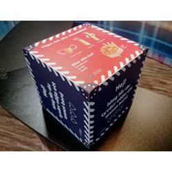 Informationskuber för bordsplacering till Chop Chop.