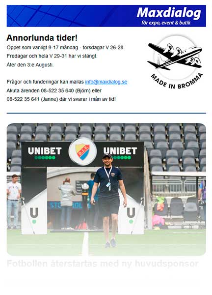 Maxdialog nyhetsbrev 200625