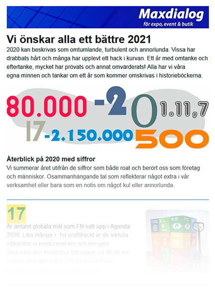 Maxdialog nyhetsbrev januari 2021