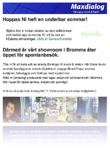 Maxdialog nyhetsbrev augusti 2021