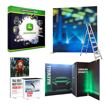 Mässväggar, monterväggar och ljusväggar.