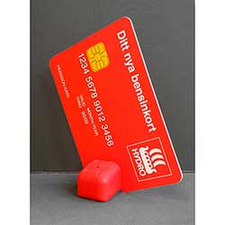 Figurskuren kortskylt med röd Puck.