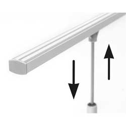 Fjädrande topp-profil med höjdjustering gör montering av våderna mycket enkel.