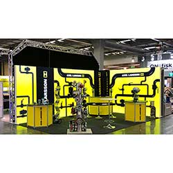 Mässmonter med Quick ljusväggar.