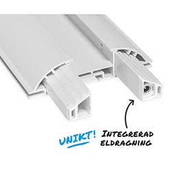 Helt integrerad eldragning. Unikt på marknaden!