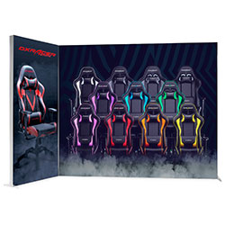 Quick Ljusvägg 100 x 250 cm och 300 x 250 cm i kombination.