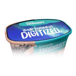 Quick Podium LED med tryck på toppskivan.