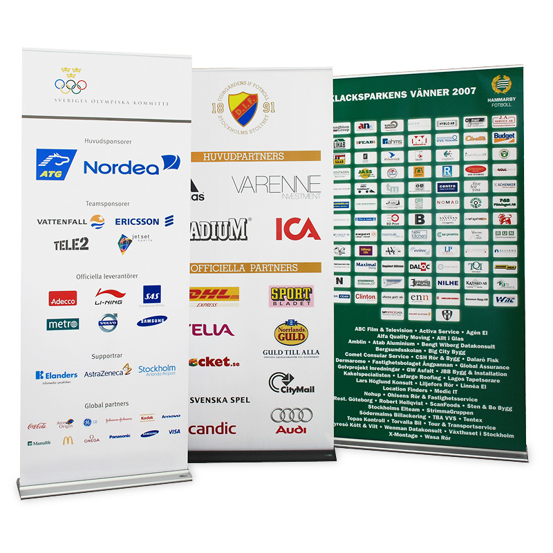 Roll Up fungerar mycket bra som en snabb intervjubakgrund.