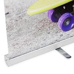 Bildvåden rullas in i systemet och ligger skyddad vid transport.