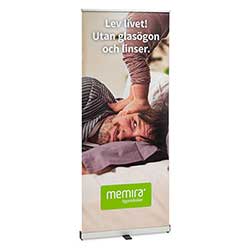 Roll Up ONE 85 med bildyta 85 x 200 cm.