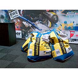 Saccosäckar på mässa.