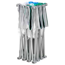 Ihopfälld blir Soft Image mycket kompakt och lätt att transportera då textilen sitter kvar på systemet.