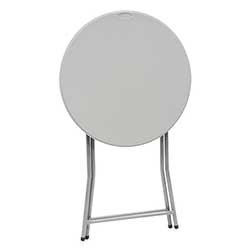 Ståbordet hopfällt och redo för transport.