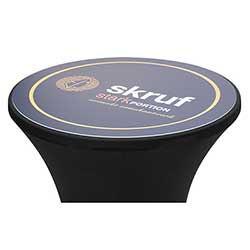 Slitstarkt fullfärgstryck på rundskuren skiva.