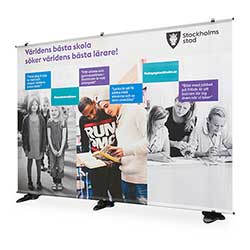 Stage textilvägg för Stockholms stad.