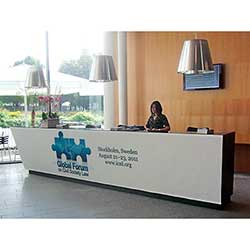 Disk med textiltryckt profilering.