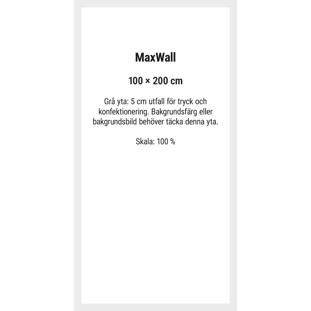 MaxWall 100 x 200 cm originalmall