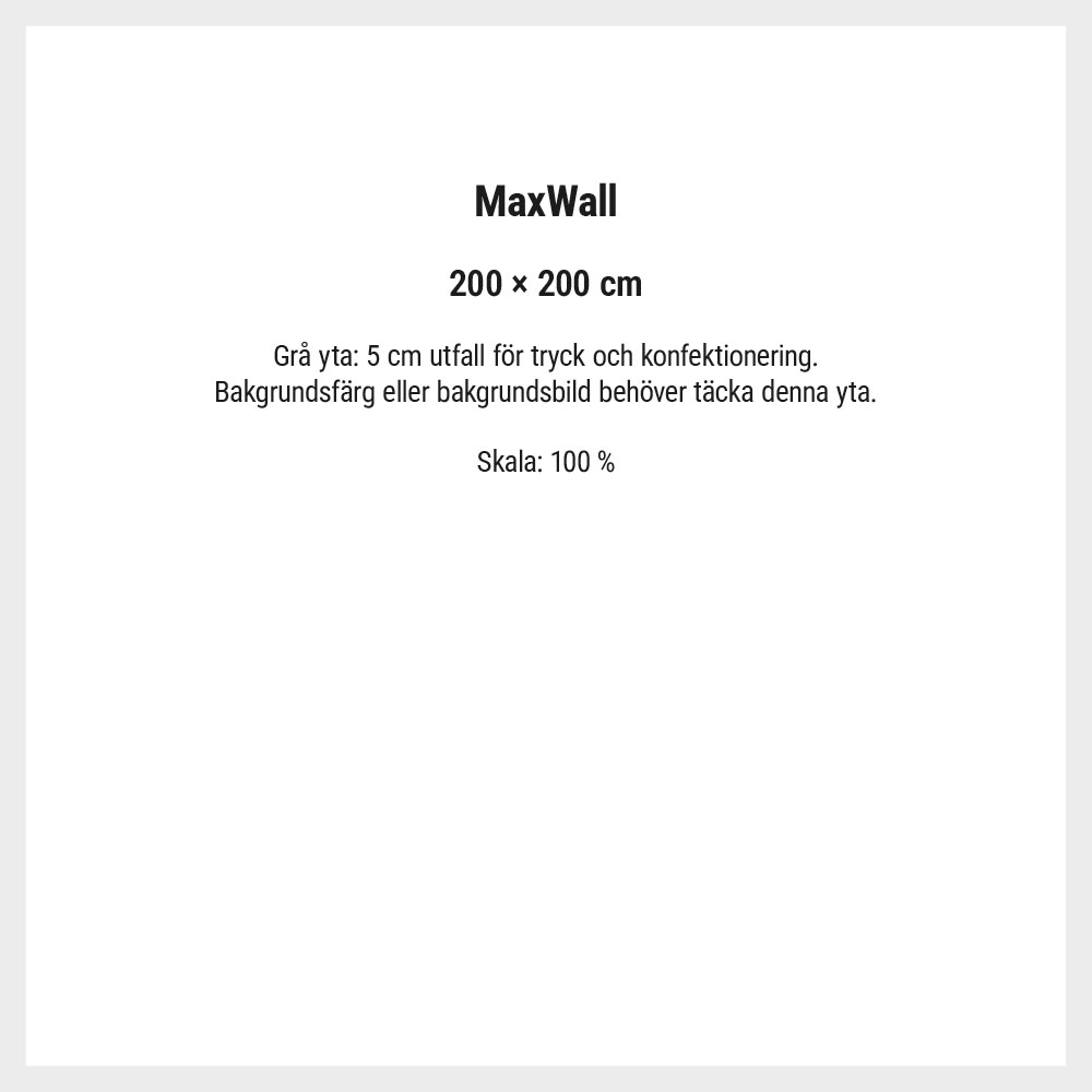 MaxWall 200 x 200 cm originalmall