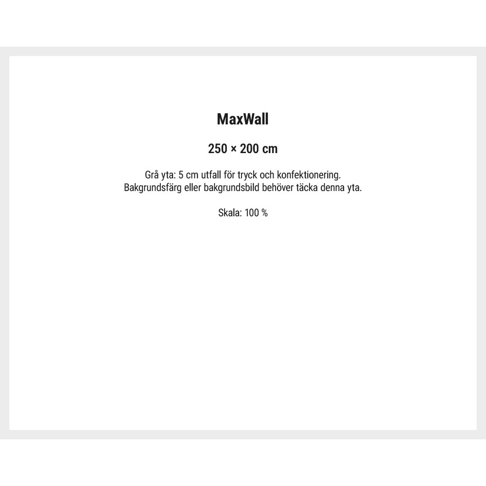 MaxWall 250 x 200 cm originalmall