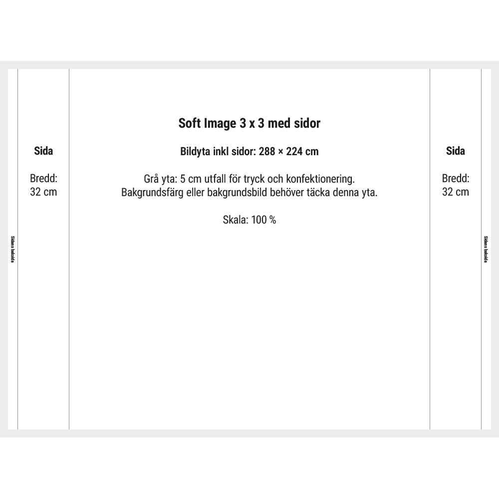 Soft Image 3x3 med sidor originalmall