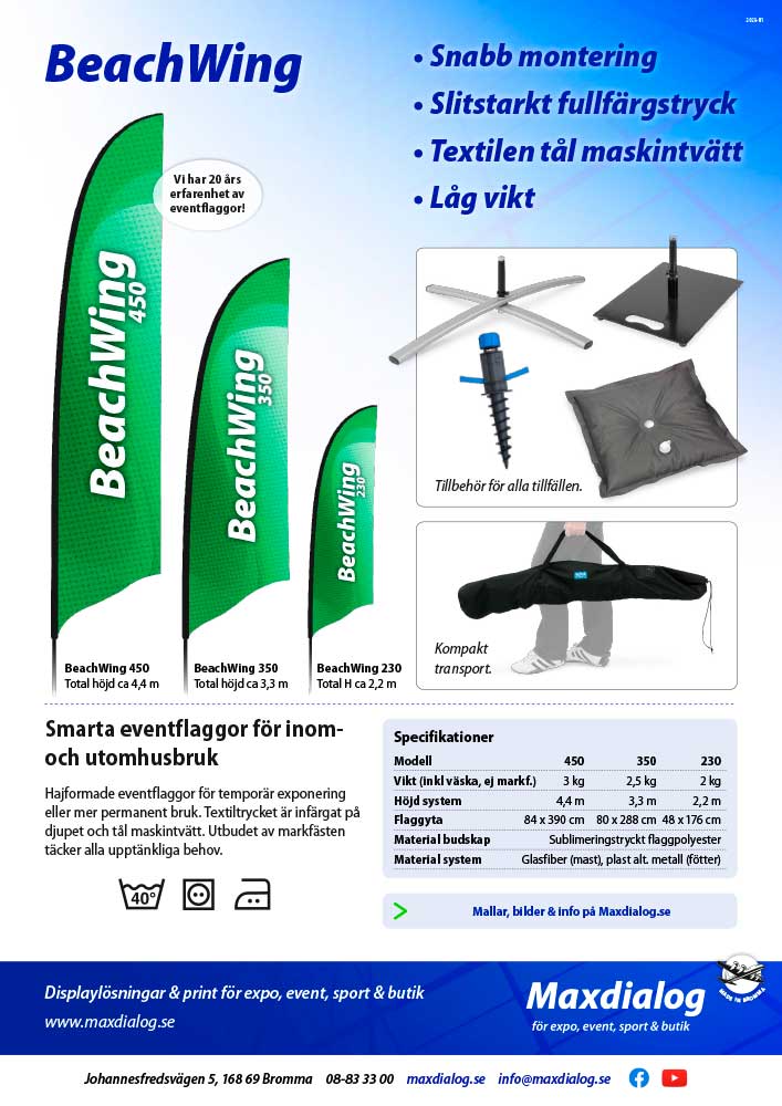 BeachWing produktblad