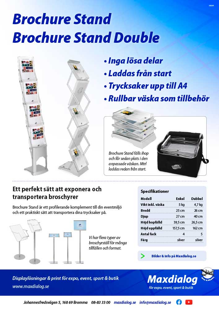 Brochure Stand produktblad