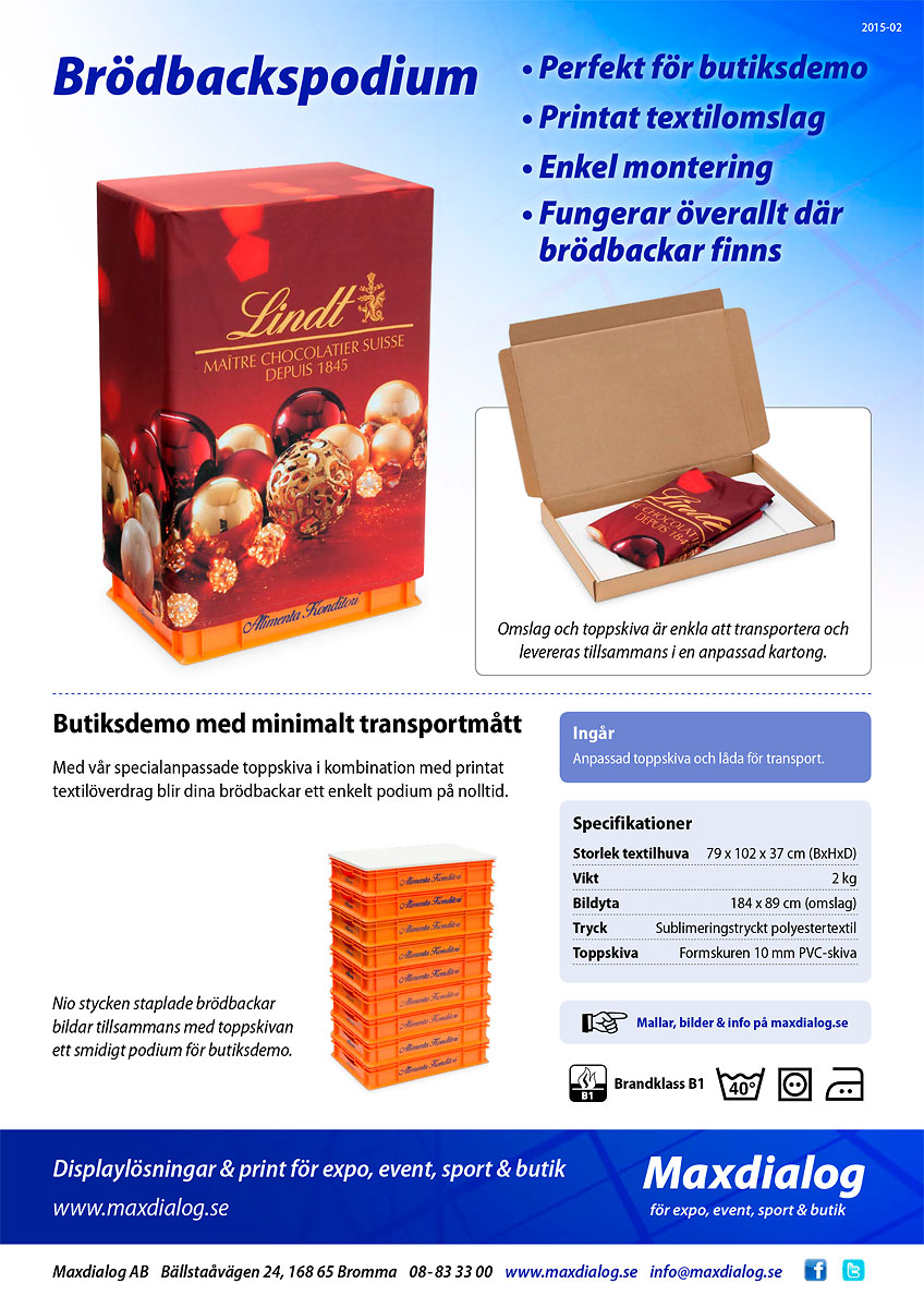 Brödbackspodium produktblad.