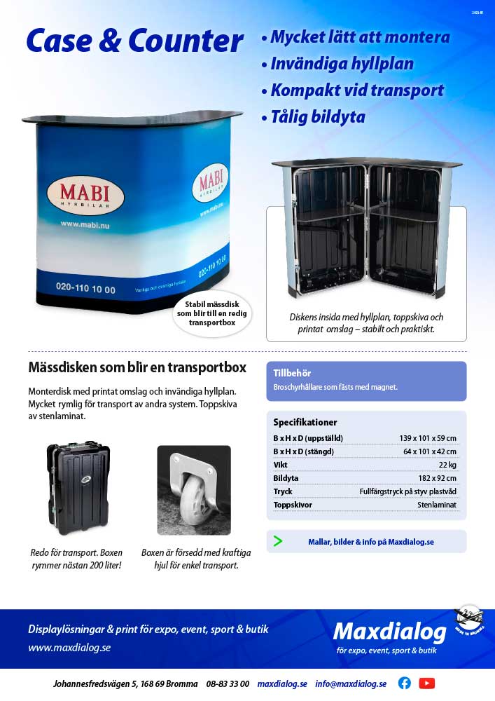 Case & Counter produktblad