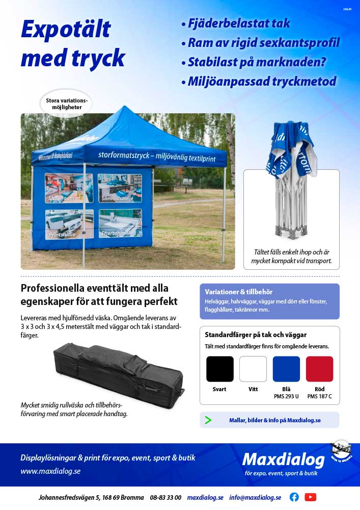 Expotält produktblad.