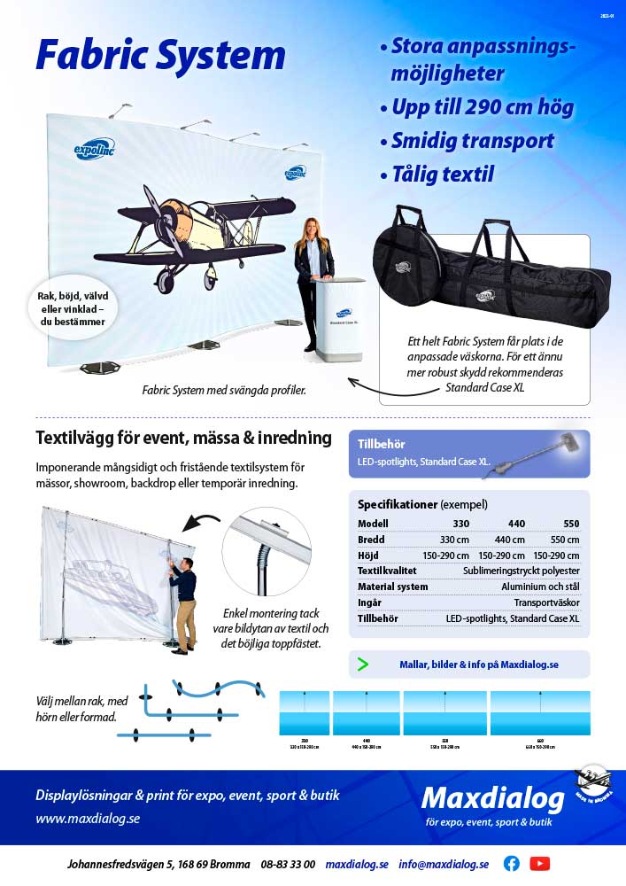 Fabric System produktblad