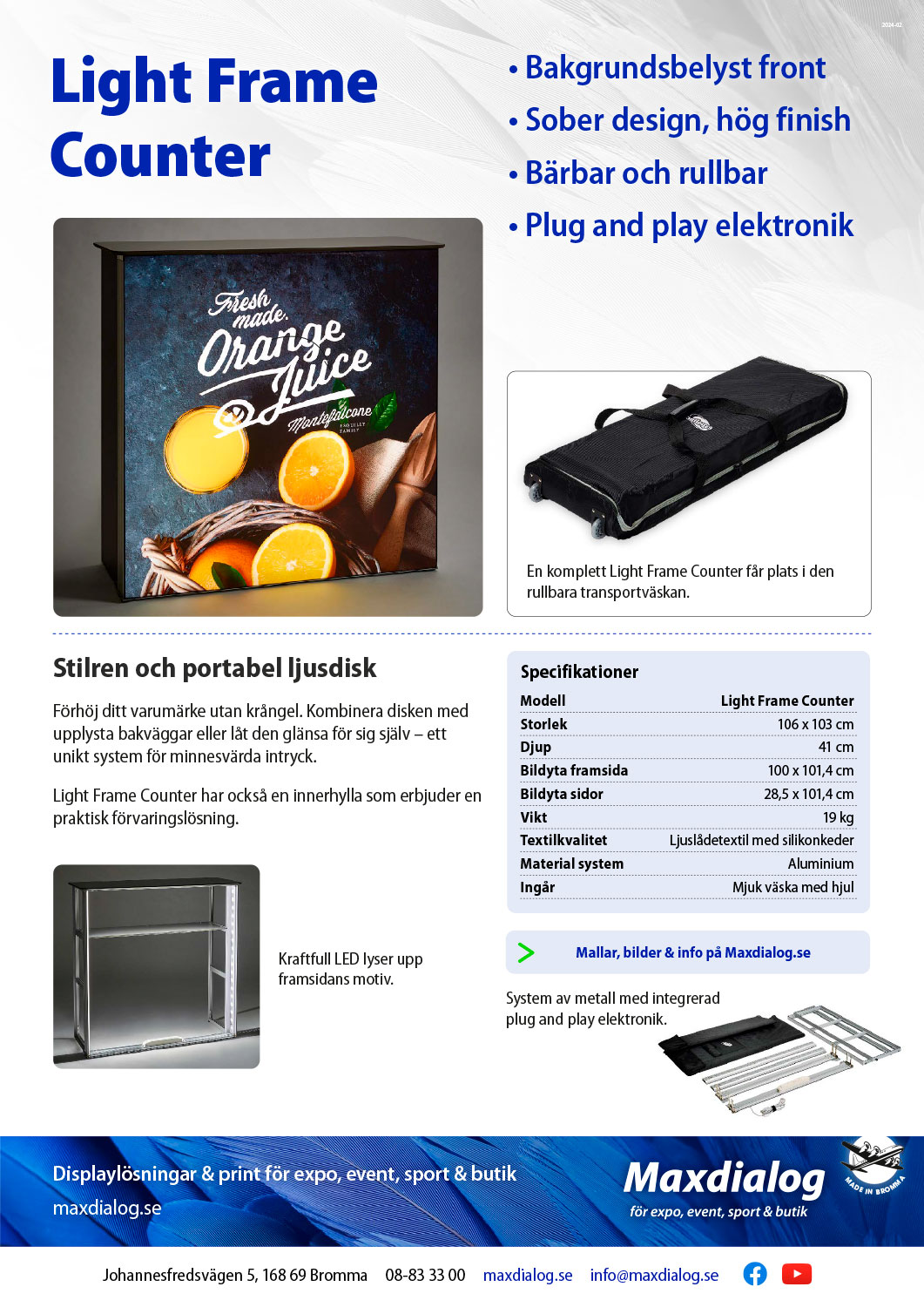 Light Frame Counter produktblad