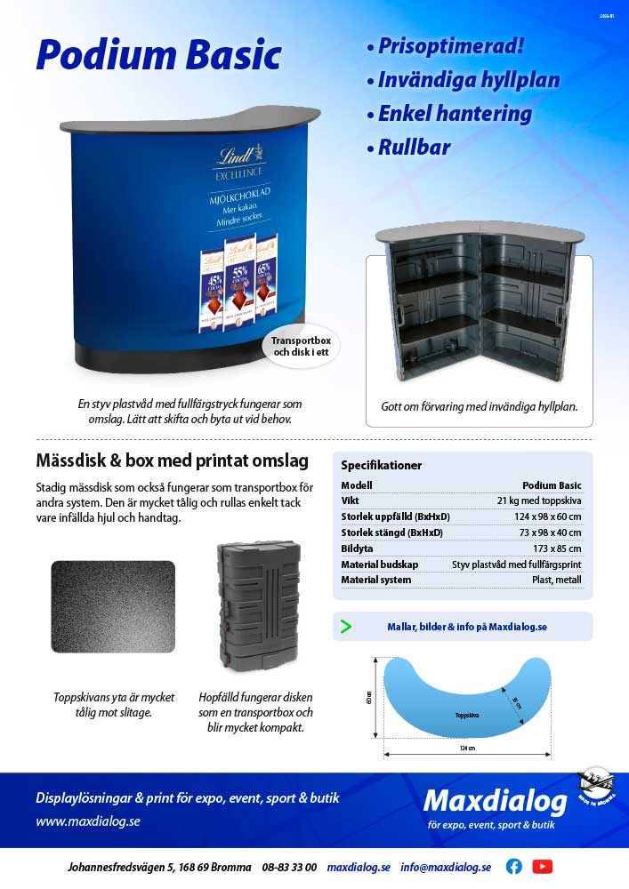 Podium Basic produktblad