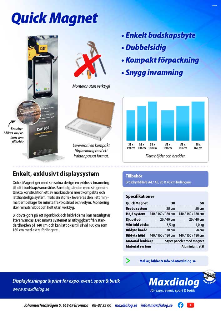 Quick Magnet produktblad