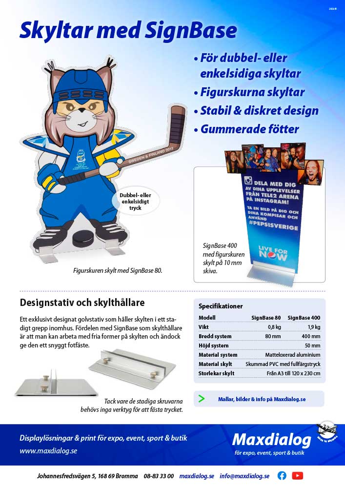 SignBase produktblad