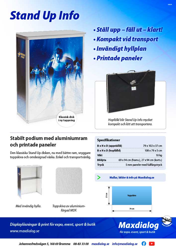 Stand Up Info produktblad