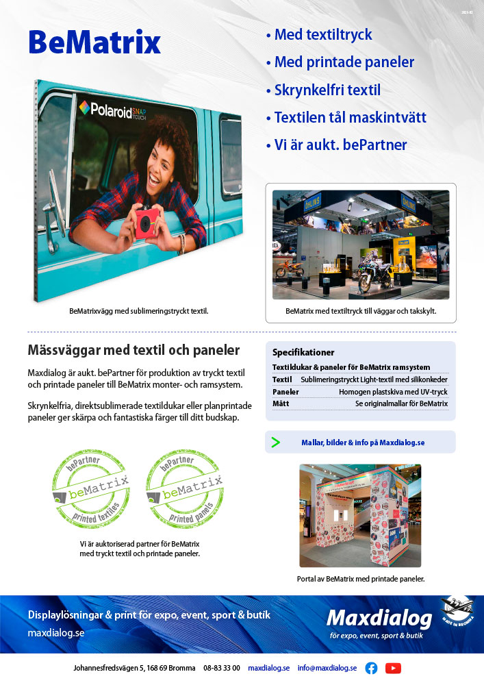 beMatrix produktblad