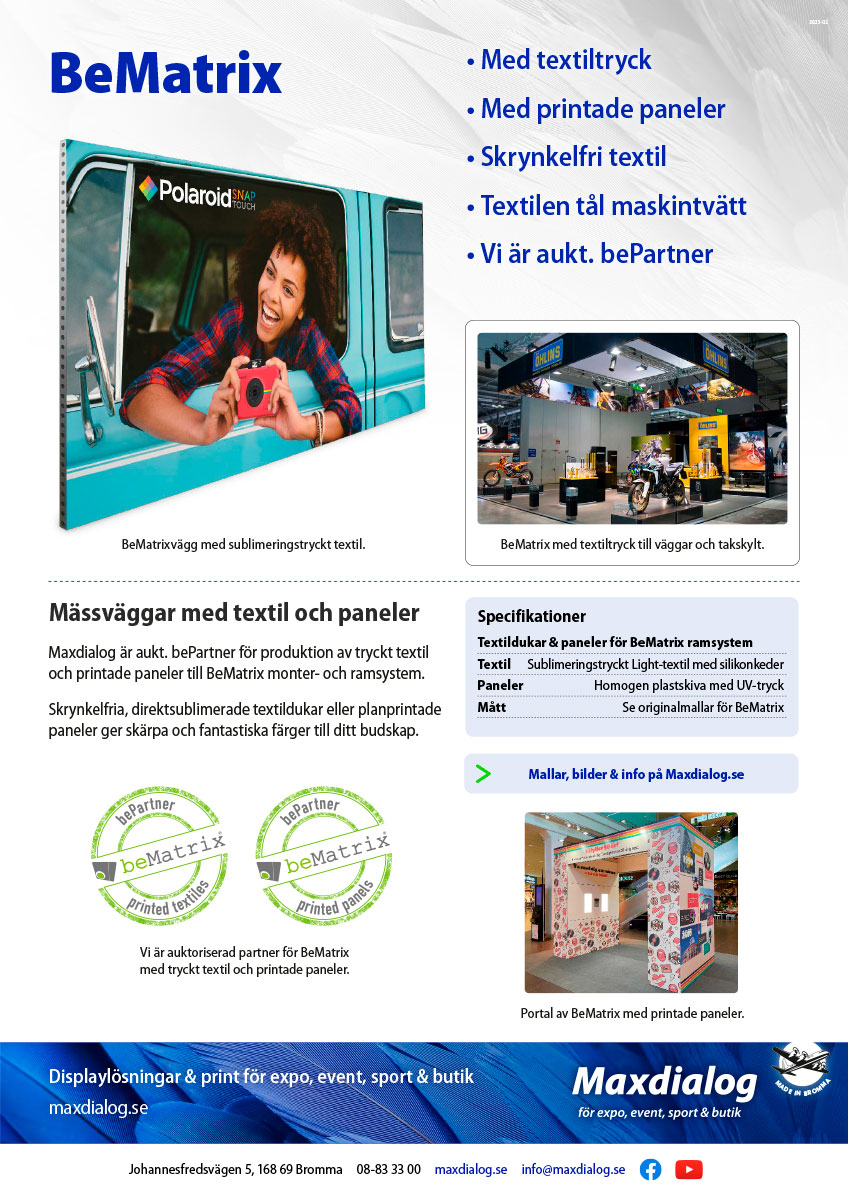 beMatrix produktblad